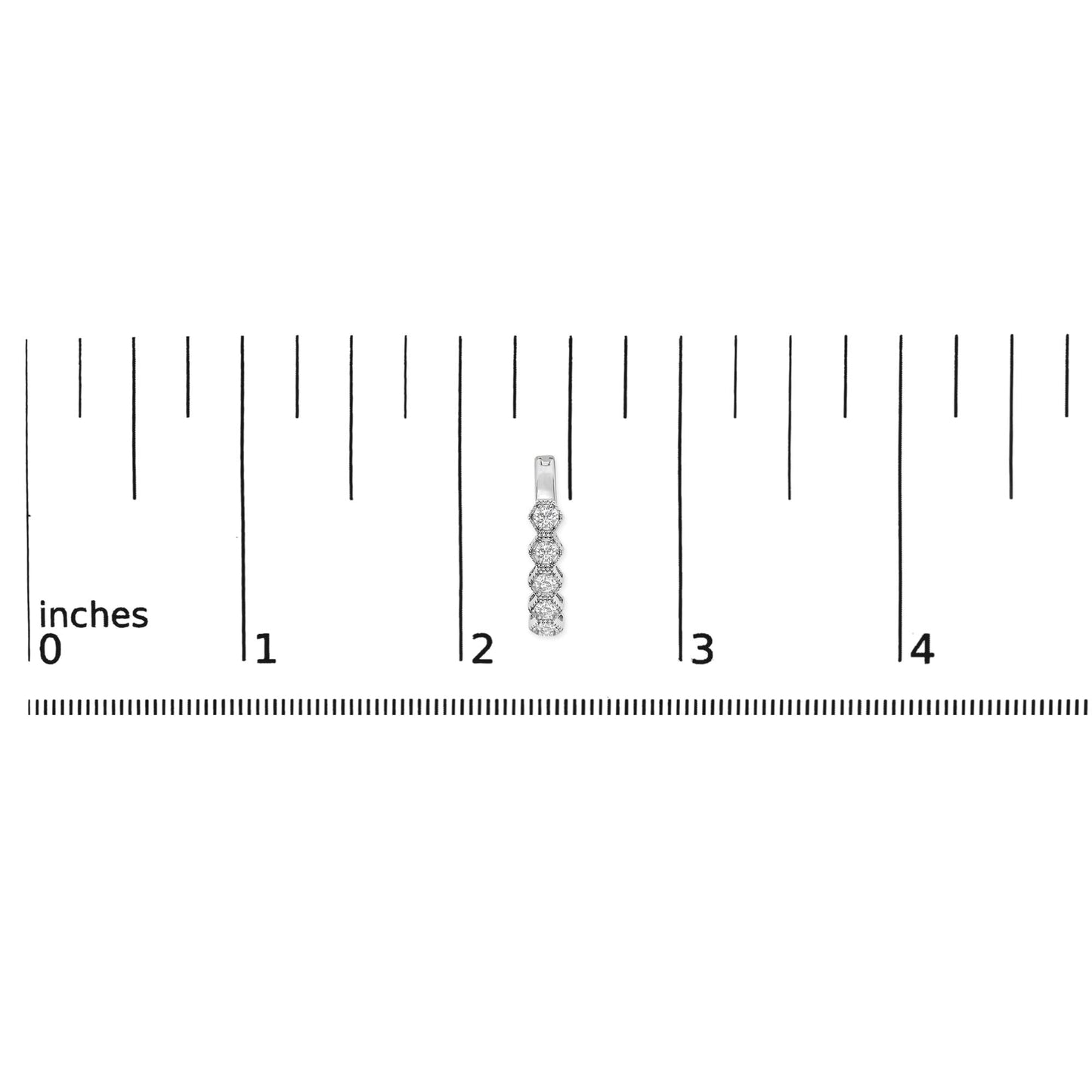 14K Gold 1/2 Cttw Diamond Earring Zig-Zagging Geometric Hoop Earrings (G-H Color, SI1-SI2)