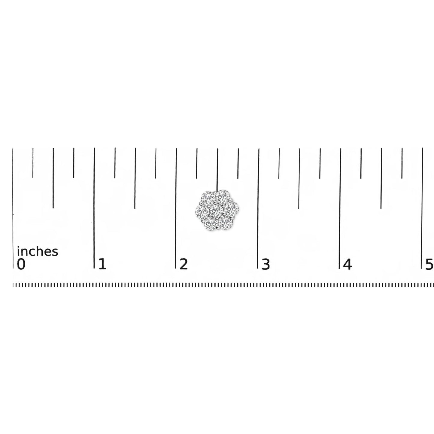 14K White Gold 4 cttw Diamond Flower Earring (H-I Clarity, SI2-I1 Color)