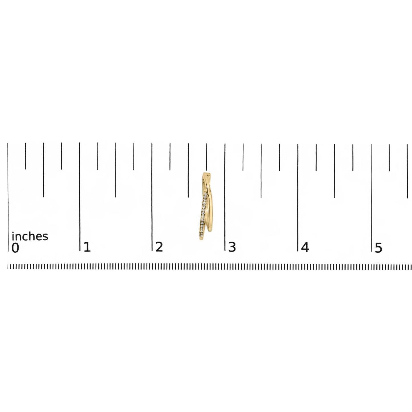 14K Yellow Gold Plated .925 Sterling Silver 1/10 Cttw Diamond Wrapped Hoop Earrings (H-I Color, I1-I2 Clarity)