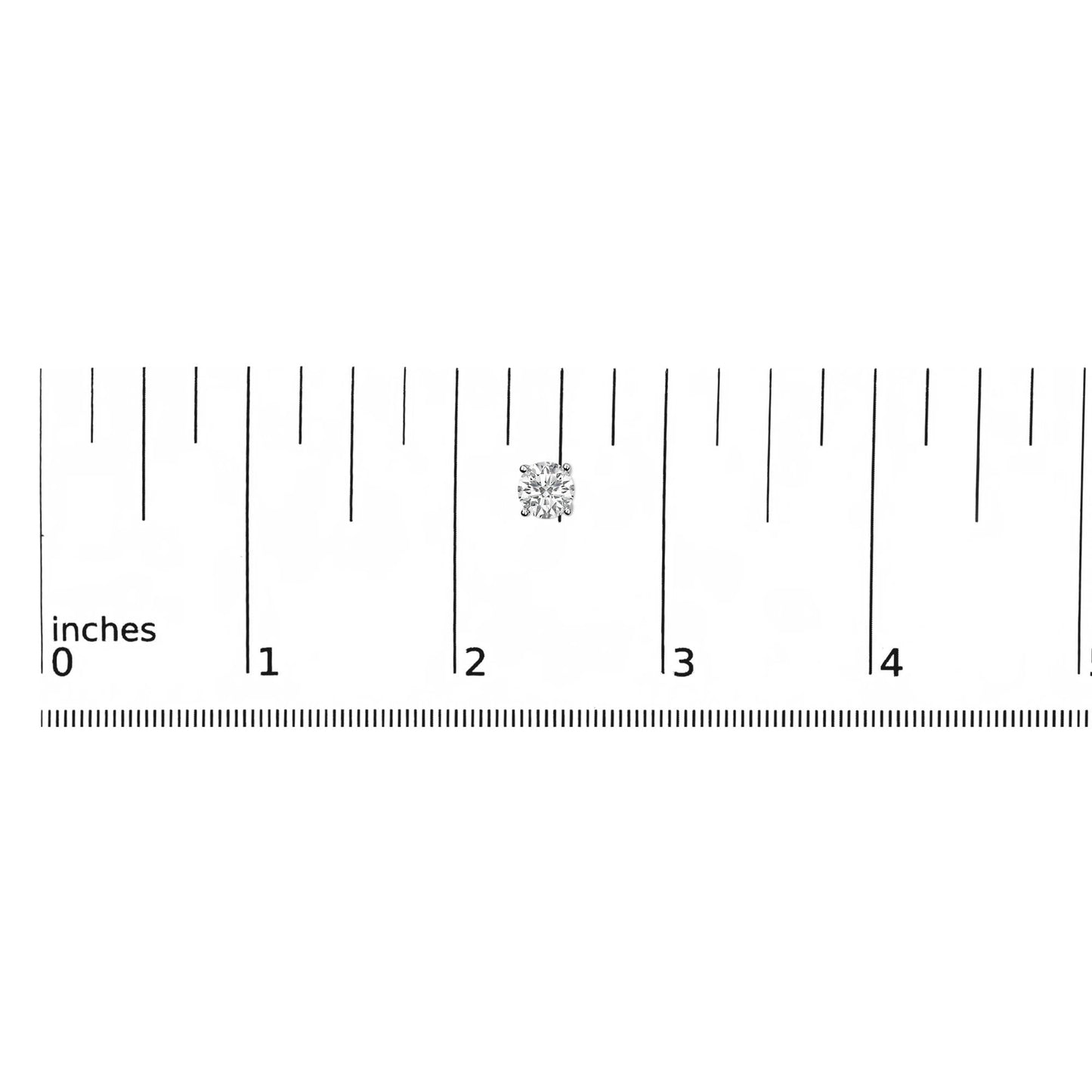 14K White Gold 2 1/2 Cttw Lab Grown Diamond Solitaire Stud Earrings