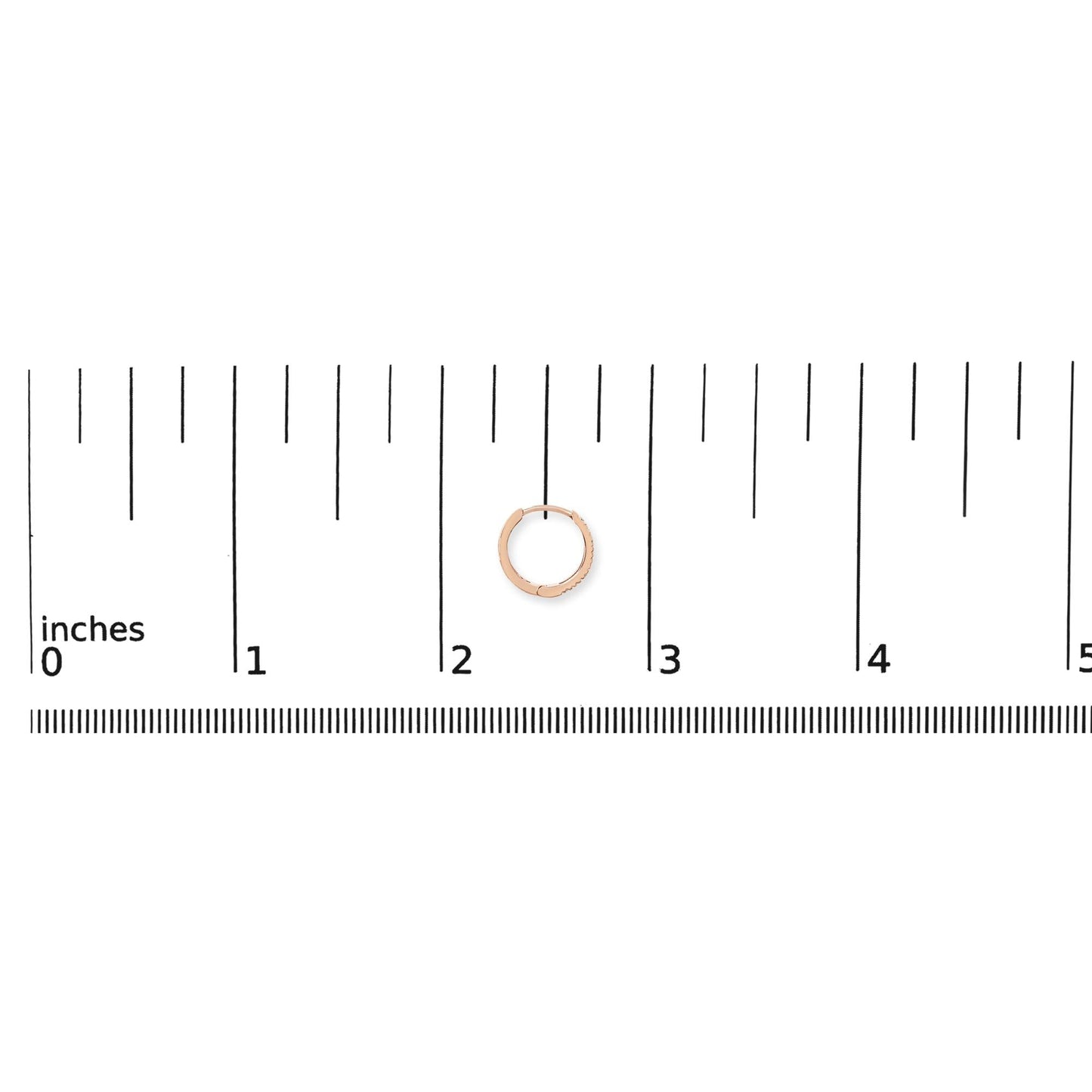 14K Gold 1/5 CTW Diamond Huggie Hoop Earrings