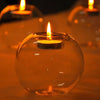 Cozy Exquisite Round Hollow Glass Candle Holder