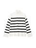 Black and White Striped Knitted Sweater