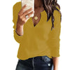 Waffle Long Sleeve Knit T-shirt Top