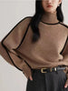 Modern Knit Sweater with Contrast Trim