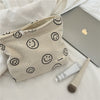 Smile Face Corduroy Cosmetic Bag