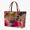 Jacki Easlick Couture Neon Roses Cloth Tote Bag