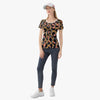 Jacki Easlick Leopard Print Handmade Women T-shirt