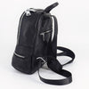 Chic Black Leather Backpack