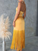 Fringe Halter Neck Dress