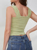 Square Neck Wide Strap Tank