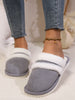 Faux Fur Round Toe Slippers for Women