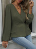 Surplice Balloon Sleeve Blouse