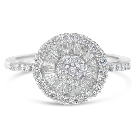 10KT White Gold Diamond Cocktail Ring (1 cttw, H-I Color, SI2-I1 Clarity) - JackiEaslick