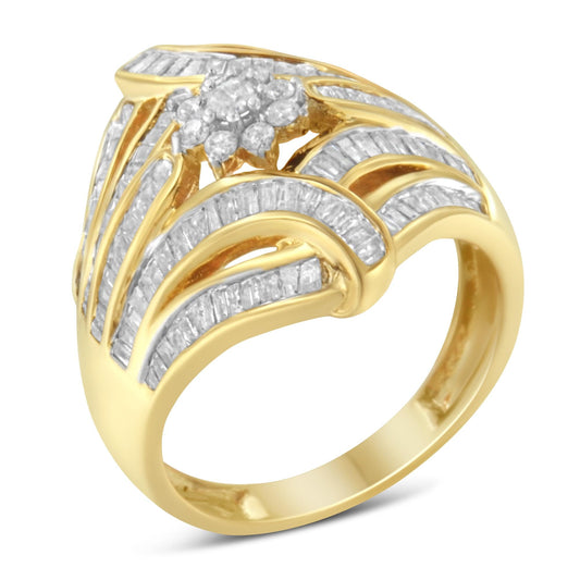 10K Yellow Gold Diamond Ring (1 Cttw, I-J Color, I2-I3 Clarity) - JackiEaslick