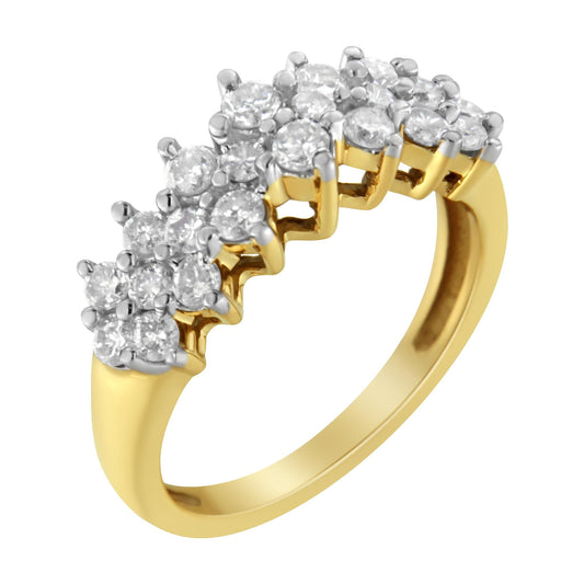10K Yellow Gold Round Diamond Ring (1 cttw, J-K Color, I1-I2 Clarity) - JackiEaslick