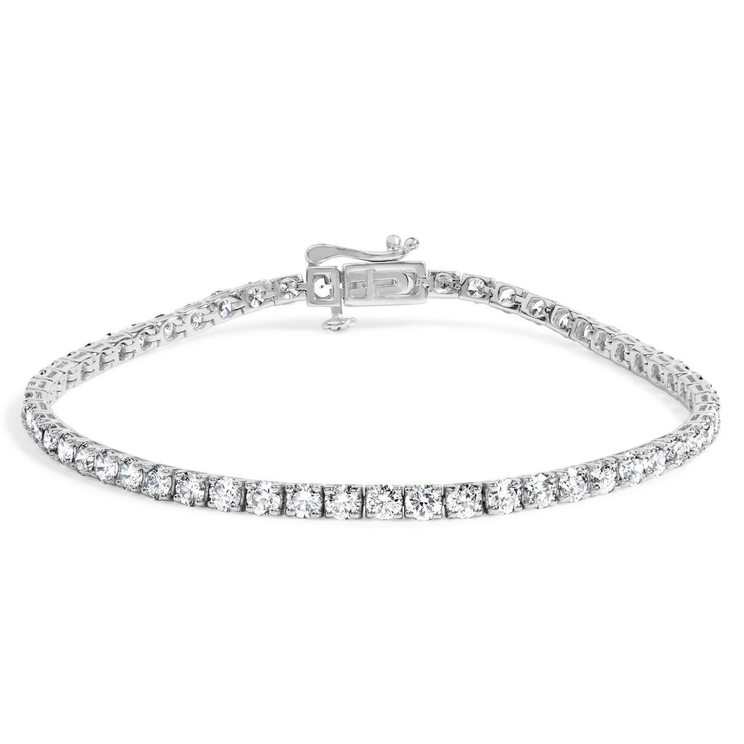 14K Gold 5.0 Cttw Lab Grown Diamond Tennis Bracelet (F-G Color, VS1-VS2 Clarity) - 7.25" Inches