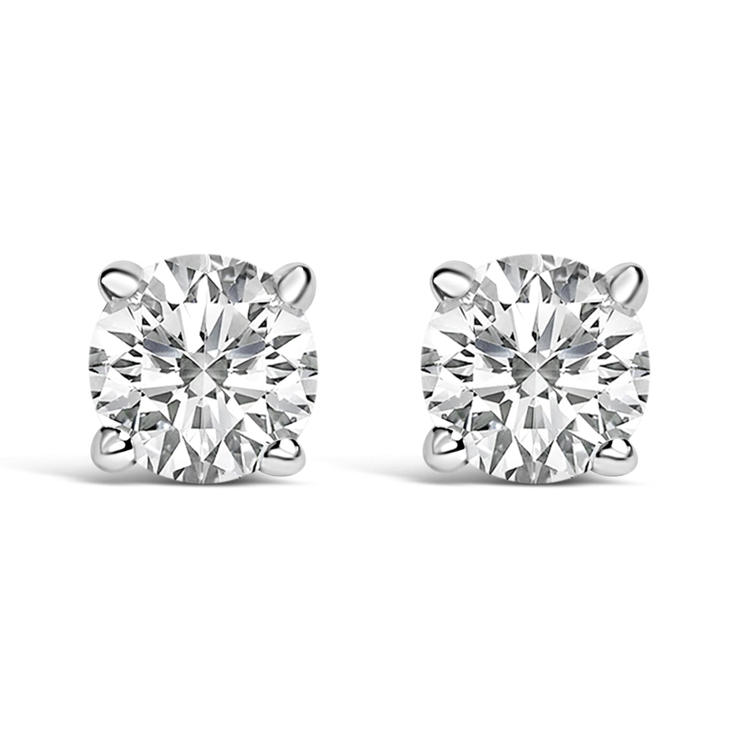 14K Gold 1/2 Cttw Lab Grown Diamond Solitaire Stud Earrings