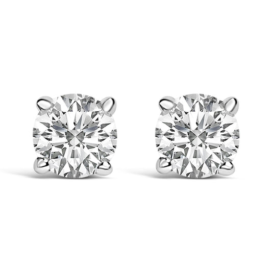 14K Gold 1/2 Cttw Lab Grown Diamond Solitaire Stud Earrings