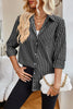 Lovelet Striped Button Up Long Sleeve Shirt