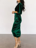 Ruched Surplice Half Sleeve Dress