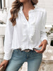 Textured Lace Detail Long Sleeve Shirt