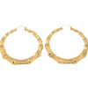 Stainless Steel Textured Hoop Earrings