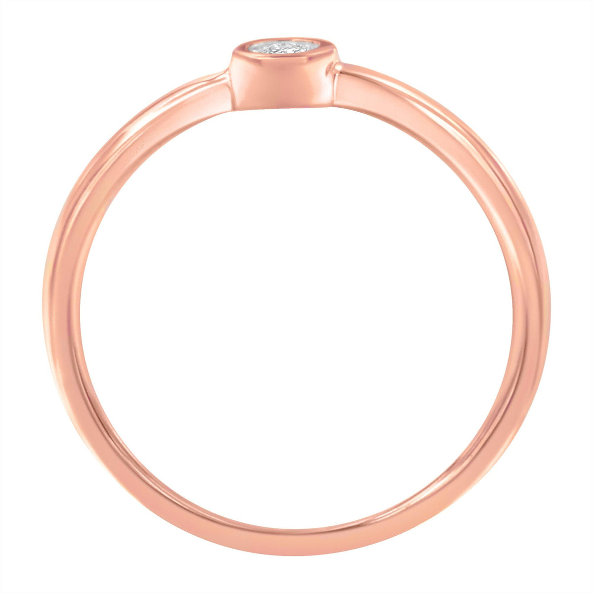 14K Rose Gold Plated .925 Sterling Silver Miracle Set Diamond Ring (1/20 Cttw, J-K Color, I1-I2 Clarity) - JackiEaslick