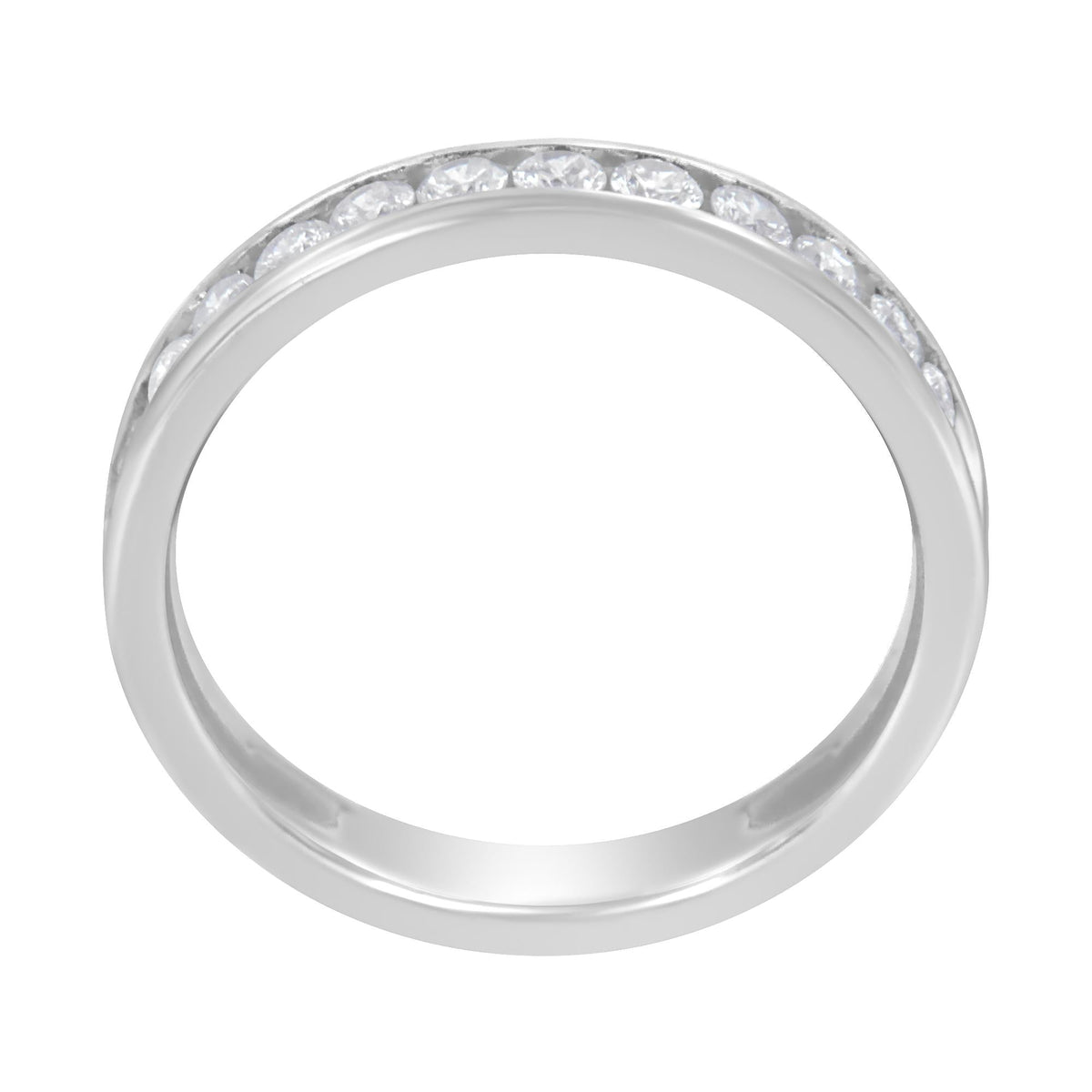 14K White Gold 1/2 cttw Diamond Band Ring (I-J Color, I2-I3 Clarity) - JackiEaslick
