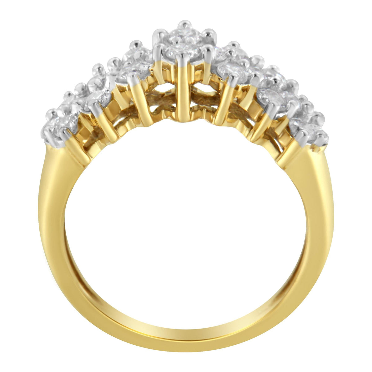 10K Yellow Gold Round Diamond Ring (1 cttw, J-K Color, I1-I2 Clarity) - JackiEaslick