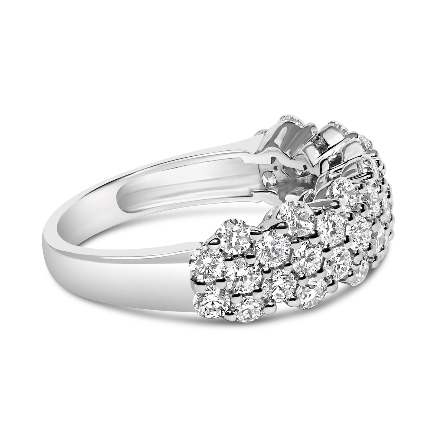 .925 Sterling Silver 2.0 cttw Lab Grown Diamond Scattered Band Ring (F-G Color, VS1-VS2 Clarity)