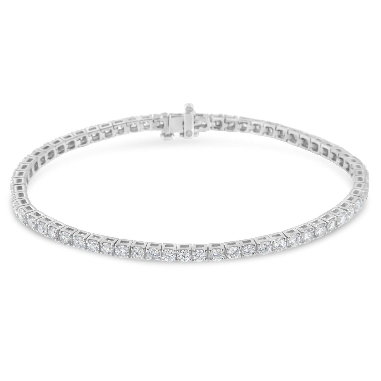 IGI Certified Diamond 14K White Gold Classic 7” Tennis Bracelet - Choice of Carat Weights
