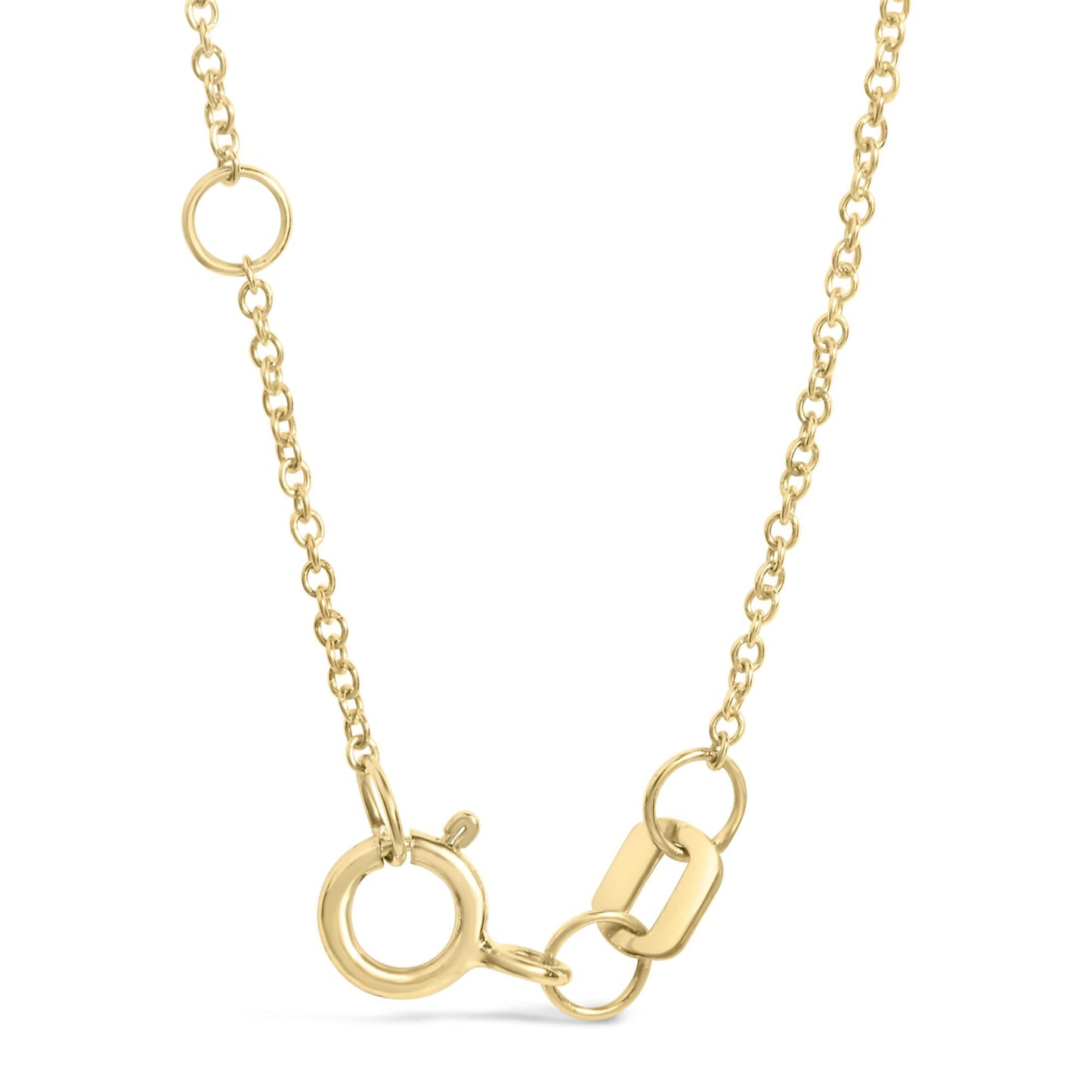 10K Yellow Gold 1/10 Cttw Diamond Paperclip Charm Adjustable Link Bracelet  (J-J Color, I1-I2 Clarity) - 7.25 Inch