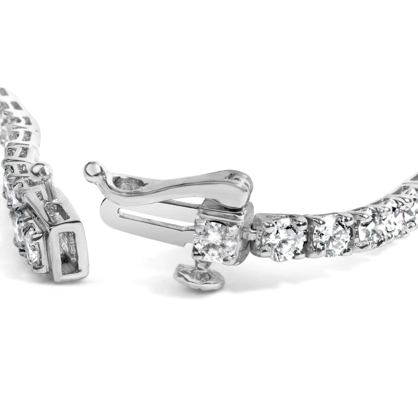 .925 Sterling Silver 2.0 Cttw Round Lab-Grown Diamond Tennis Bracelet (F-G Color, VS2-VS1 Clarity) - 7"