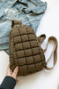 Quilted Nylon Crossbody  Bag