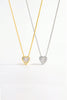 925 Sterling Silver Inlaid Zircon Heart Pendant Necklace