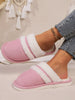 Faux Fur Round Toe Slippers for Women