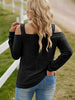 Full Size Cutout Cold Shoulder Blouse