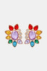 Geometrical Shape Glass Stone Dangle Earrings
