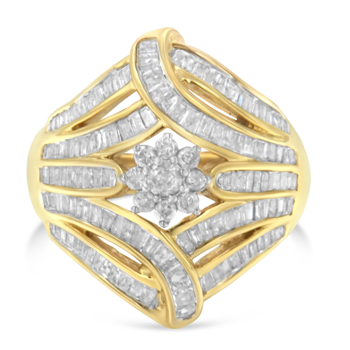 10K Yellow Gold Diamond Ring (1 Cttw, I-J Color, I2-I3 Clarity) - JackiEaslick