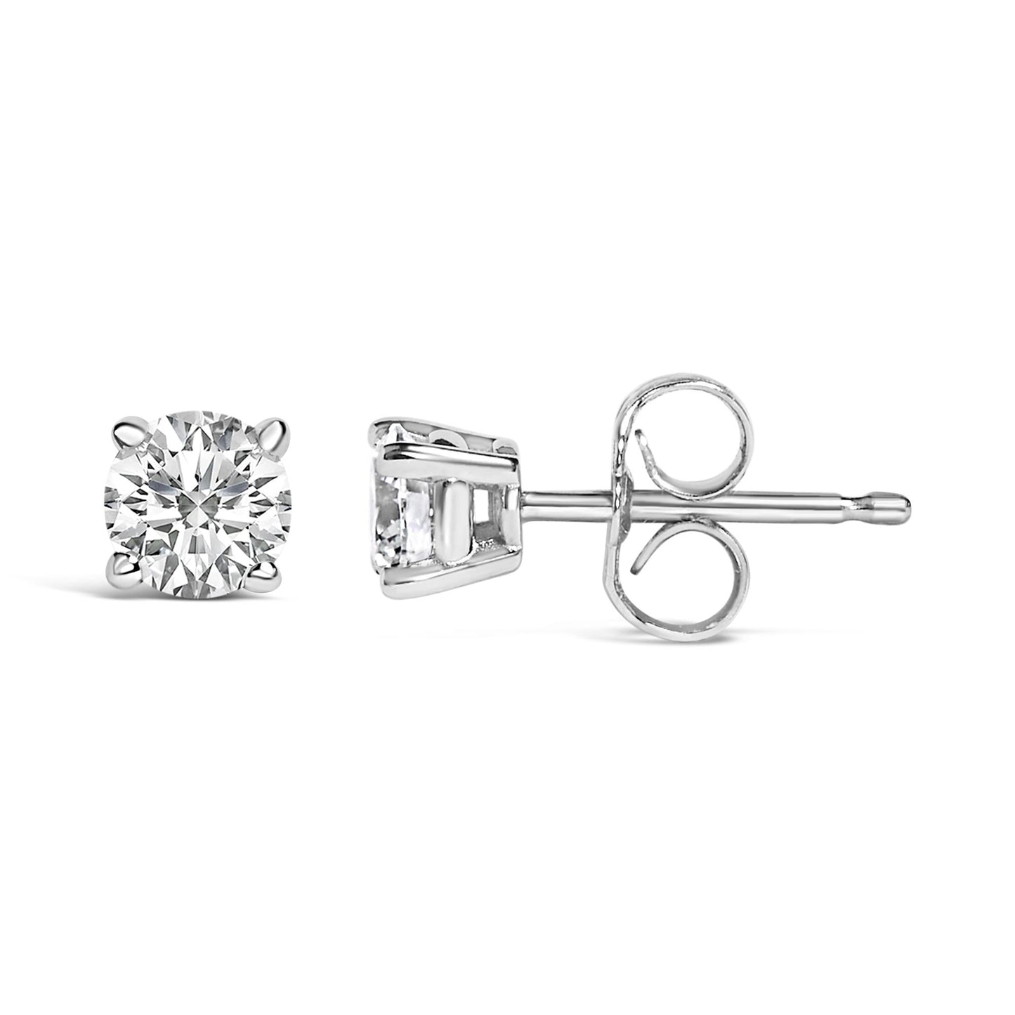 14K Gold 1/2 Cttw Lab Grown Diamond Solitaire Stud Earrings