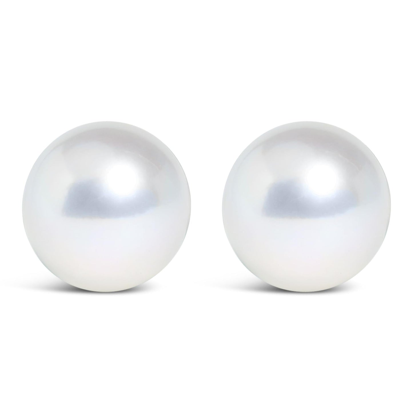 14K Gold Cultured Freshwater Pearl Solitaire Stud Earrings