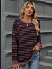 Striped Round Neck Long Sleeve T-Shirt