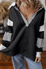 Collared Neck Long Sleeve Sweatshirt