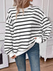 Striped Round Neck Long Sleeve Sweatshirt