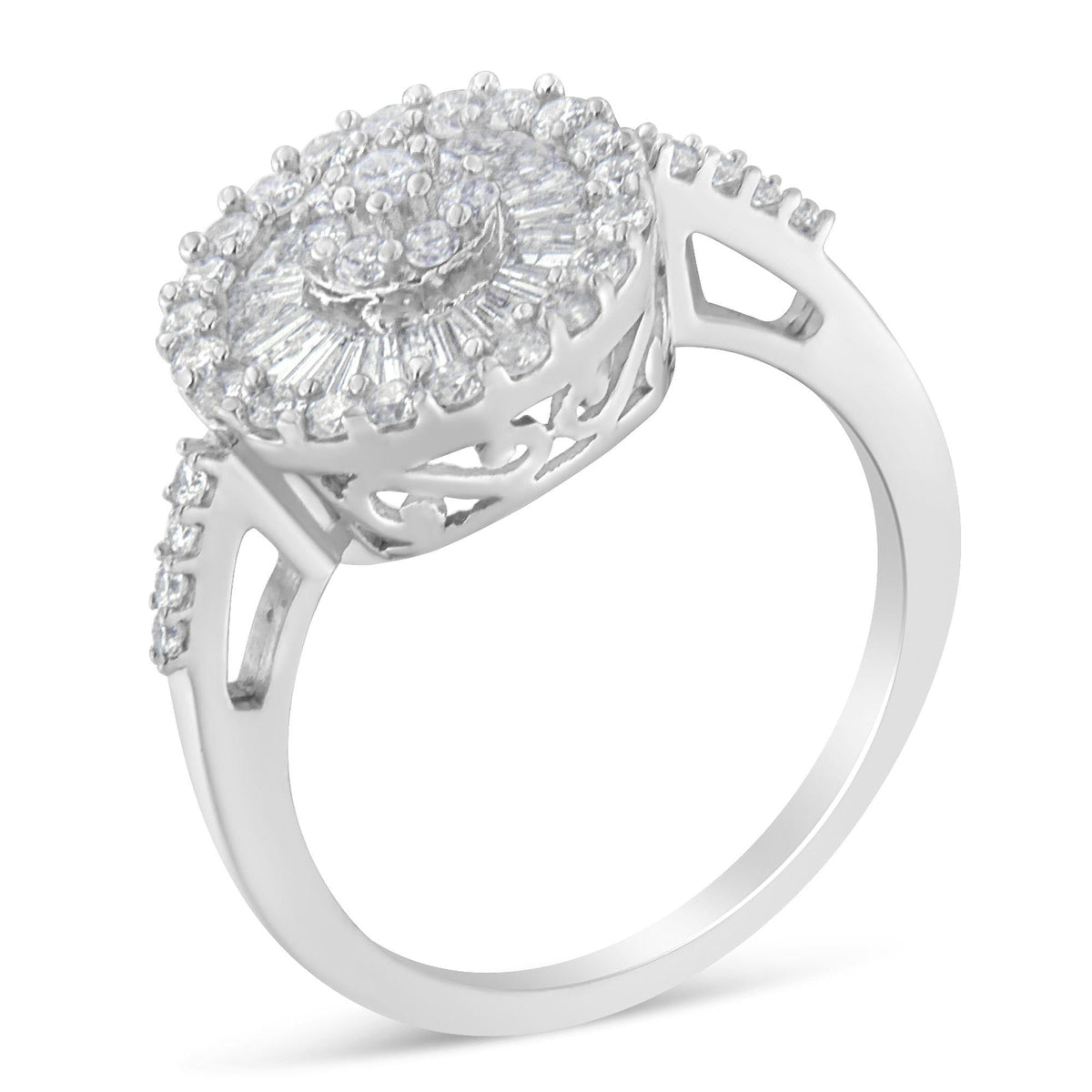 10KT White Gold Diamond Cocktail Ring (1 cttw, H-I Color, SI2-I1 Clarity) - JackiEaslick