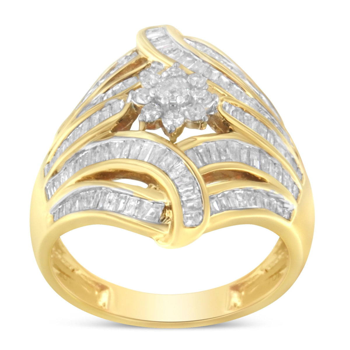 10K Yellow Gold Diamond Ring (1 Cttw, I-J Color, I2-I3 Clarity) - JackiEaslick