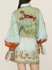 Printed Long Sleeve Shirt Dress