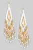 Fame Seed Beaded Fringe Drop Earrings