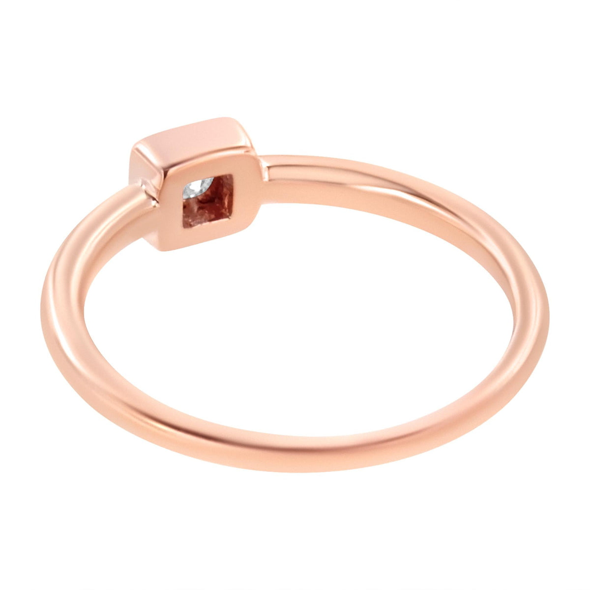 14K Rose Gold Plated .925 Sterling Silver 1/20 cttw Miracle Set Diamond Promise Ring (J-K Color, I1-I2 Clarity) - JackiEaslick